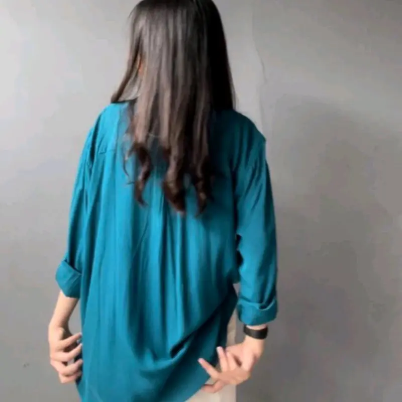 MAN.DEH MARWAH SHIRT Rayon Kemeja Wanita Oversize Hijab & Non Hijab Polos 3
