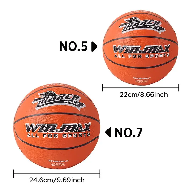 Training Basketball, 1 Count Indoor & Outdoor Wear-resistant Rubber Basketball, Sports Equipment For Home & School & Outdoor 1