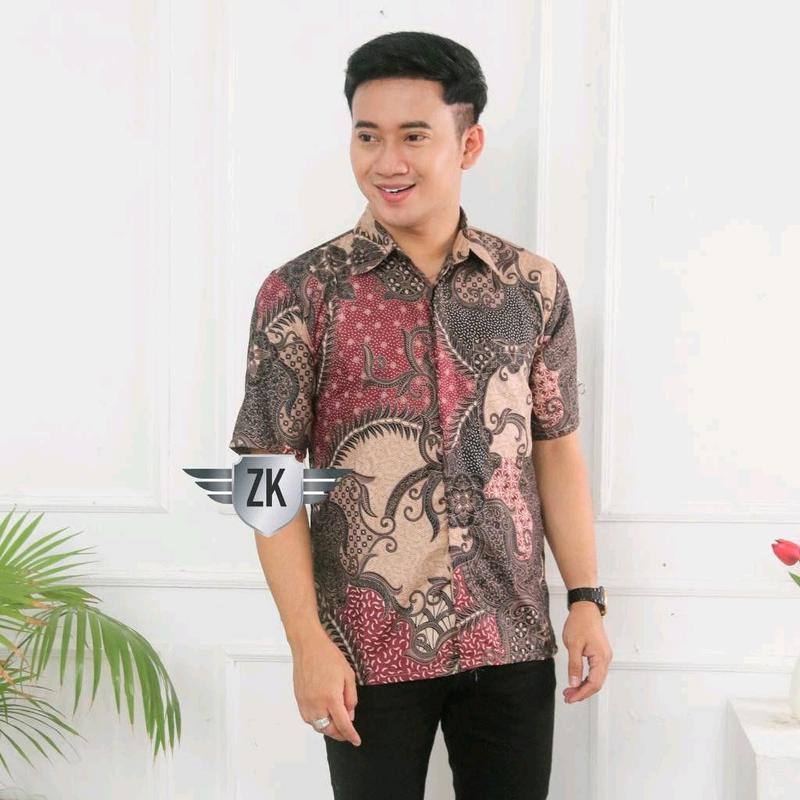 Hem Batik Pria Lengan Pendek 3 Baju 70 Ribu & 2 Baju 50 Ribu Bahan Katun Size M L XL XXL MOTIF RANDOM 2