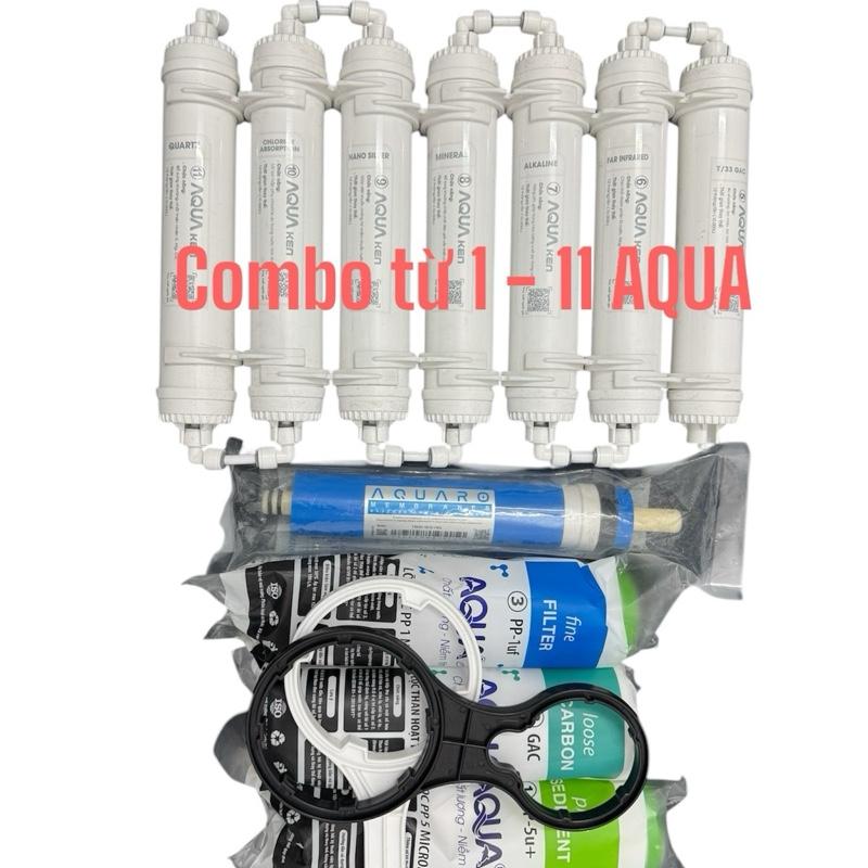 Bộ lõi lọc nước từ 1-11 AQUA chính hãng sử dụng tất cả các máy lọc nước kangaroo, Karofi, sunhouse...