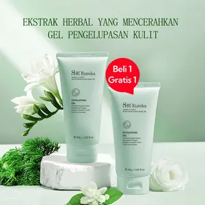 【Beli 1 Gratis 1】SHE Eureka Chlorella Exfoliating Gel Facial Glowing Blackhead Cleaner Body Exfoliating Mencerahkan Dan Mengangkat Sel Kulit Mati Vitamin Memutihkan Perawatan Mengelupas Pembersihan