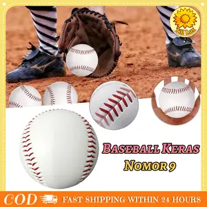 Bola Baseball Anak 9inci Aman Inti Lunak PVC Kulit Untuk Latihan Pemula Dan Tim Sekolah