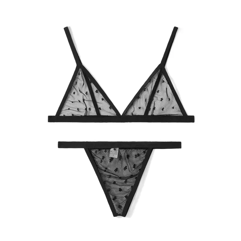 Đồ Lót Gợi Cảm Cho Nữ, Áo Ngực Babydoll G-string, Cúp Mở, Trang Phục Cổ Yếm 8
