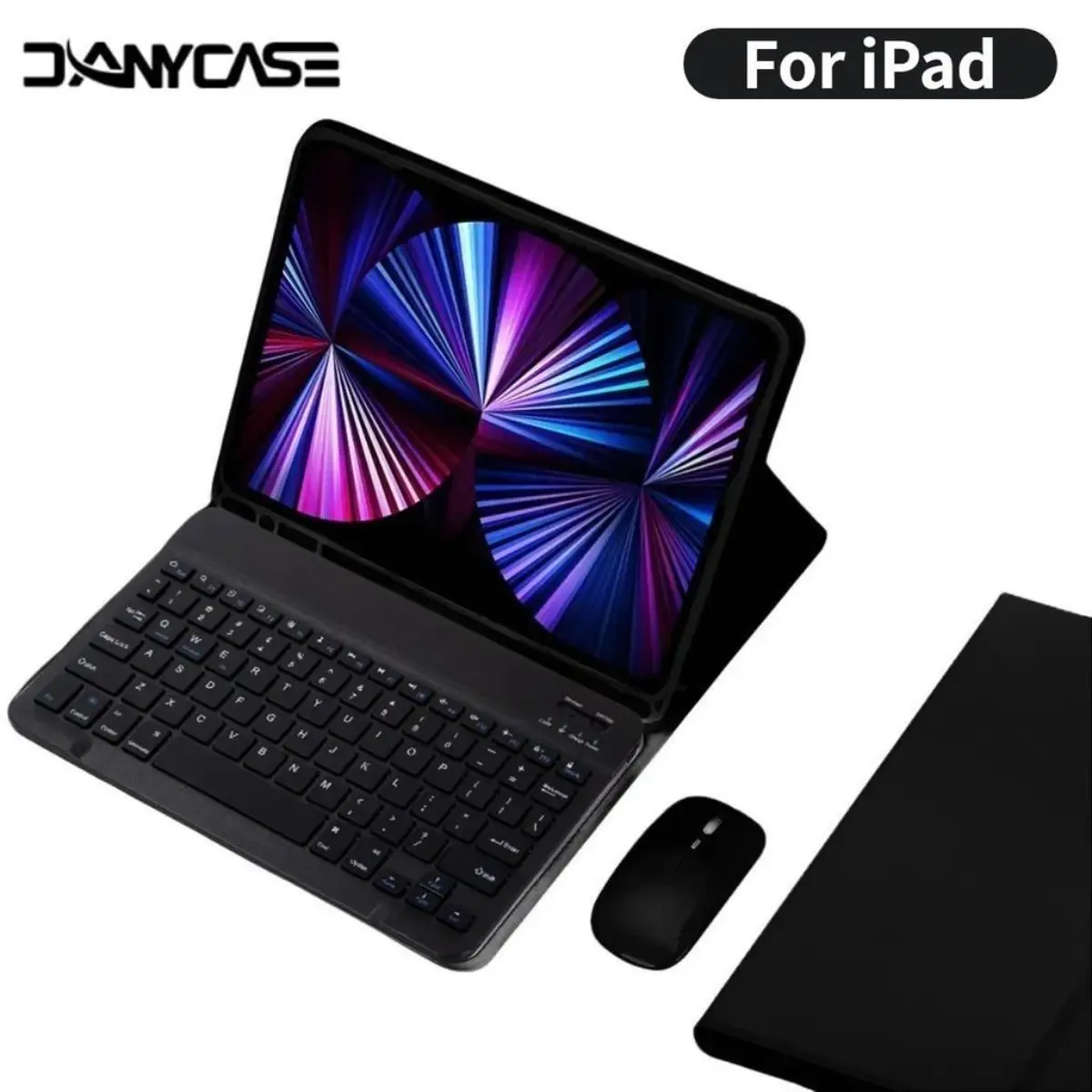 【No tablet】DANYCASE Keyboard Case with Mouse for iPad  11th A16 Air 6th Gen 11 7th 8th 9th Gen 10.2 Air2 Air1 5th 6th Generation 9.7 Air4 Air5 10.9  Air 13 Pro 11 12.9  Air11”/13” M4 2026 Magnetic Cover with Pencil Holder Bluetooth
