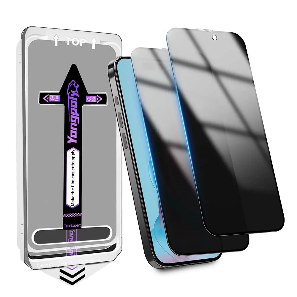 Tempered Glass Phone Screen Protector, Dust-proof Phone Screen Protective Film, Phone Accessories Compatible with iPhone 11 12 13 14 15 Pro Max, Cover