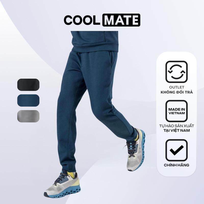 [Outlet Không đổi trả] Quần Nỉ Jogger Essential - Giữ Ấm, Chống Nhăn