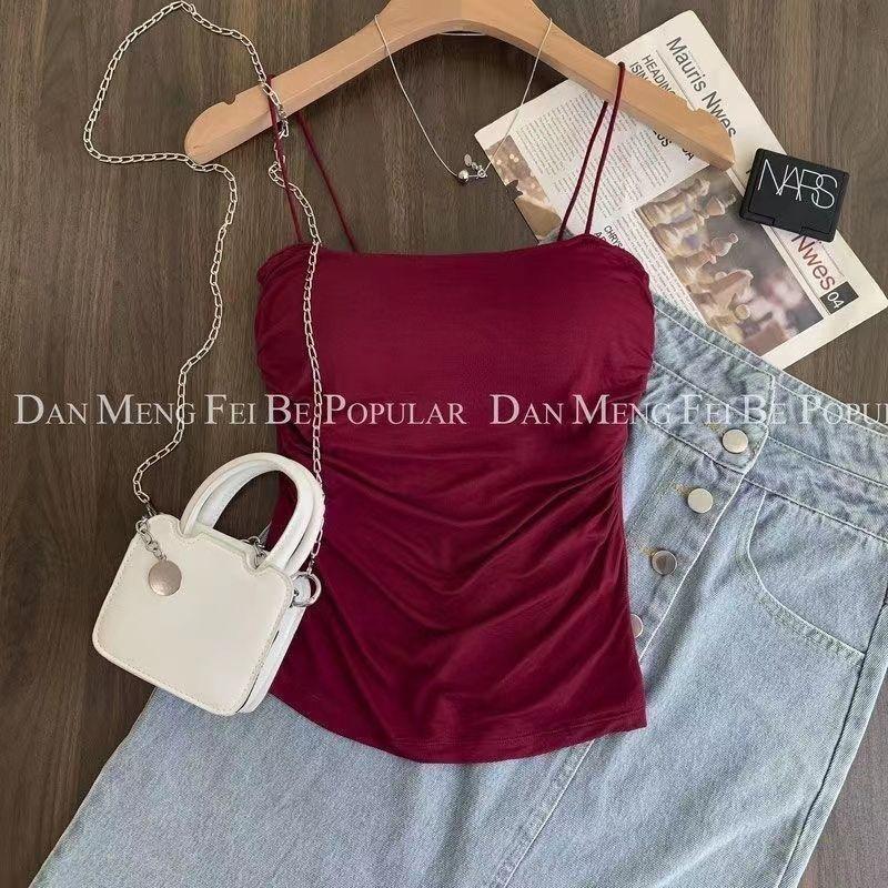 Product Introduction of Áo Vest Lưng Làm Đẹp, Kiểu Trượt, Màu Đỏ, Có Đệm Ngực, Có Thể Mặc Bên Trong, Cơ Sở Mỏng Và Gợi Cảm, Áo Ống Cô Gái Nóng Bỏng, Chống Trượt, Áo Đẩy Lên 1