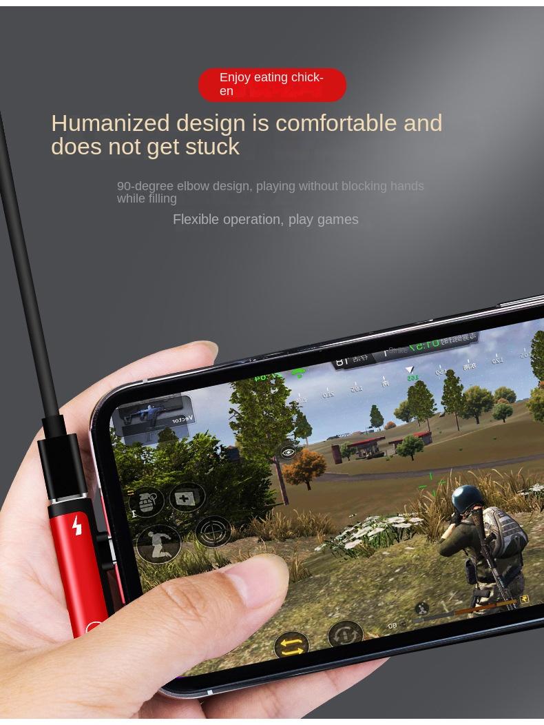 Product Introduction of Type-C Headset Adapter Android 3.5mm Interface Live Broadcast Typec Converter 2-in-1 Audio Adapter Cable 5