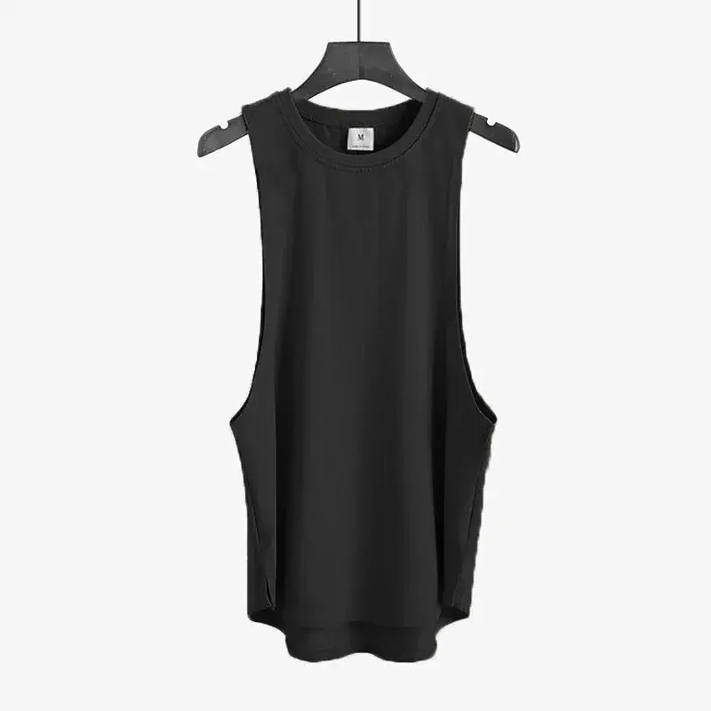 Blank Running Vests Mens Gym Clothing Bodybuilding Stringer Tank Tops Summer Cotton Cut Off Fitness Muscle Guys Sleeveless Shirt 6