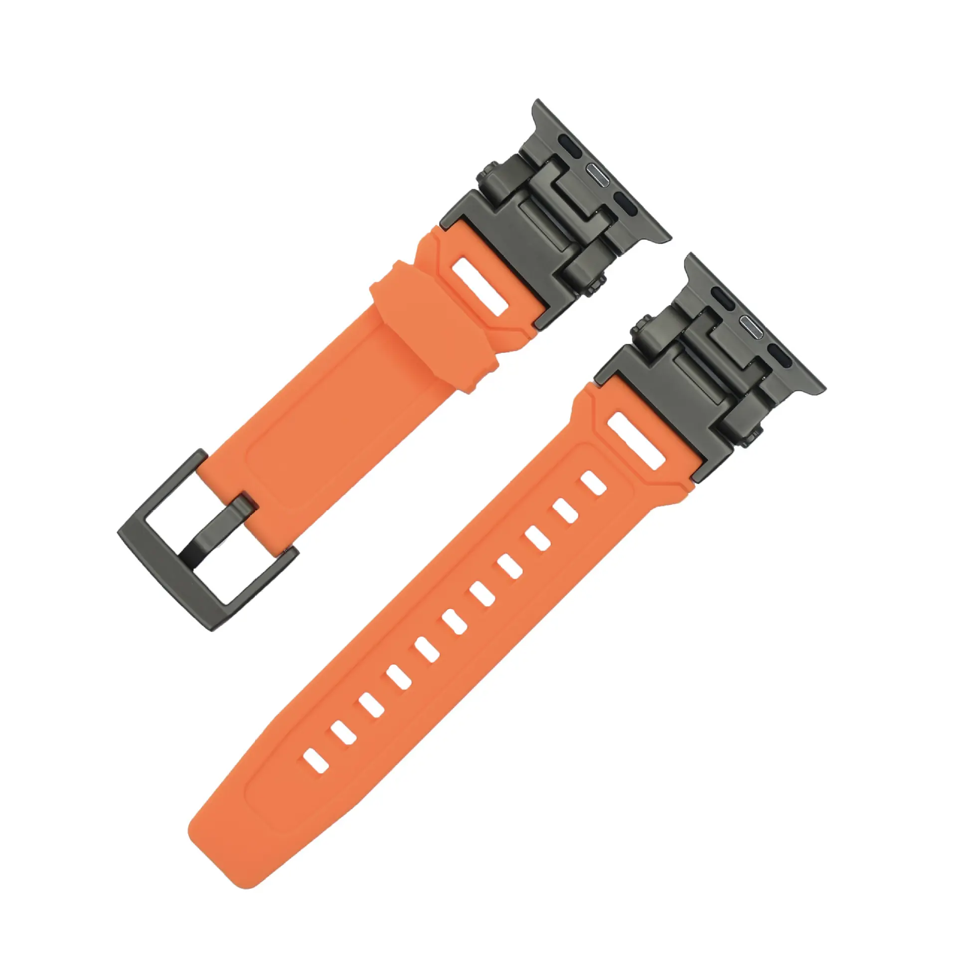 Applicable to Apple Watch Ultra 987654321 Generation Mecha Explorer Sports Silicone Watch Strap Wearable