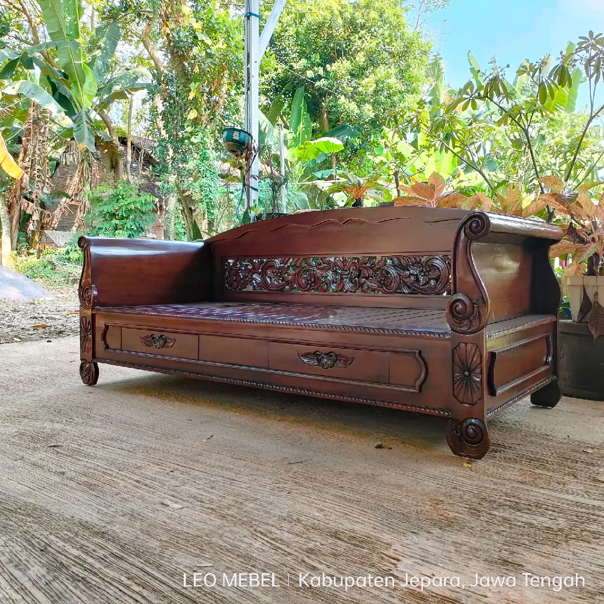 Kursi Bale Bale Jati Minimalis Modern Murah Leo Mebel Jepara Kayu Furniture