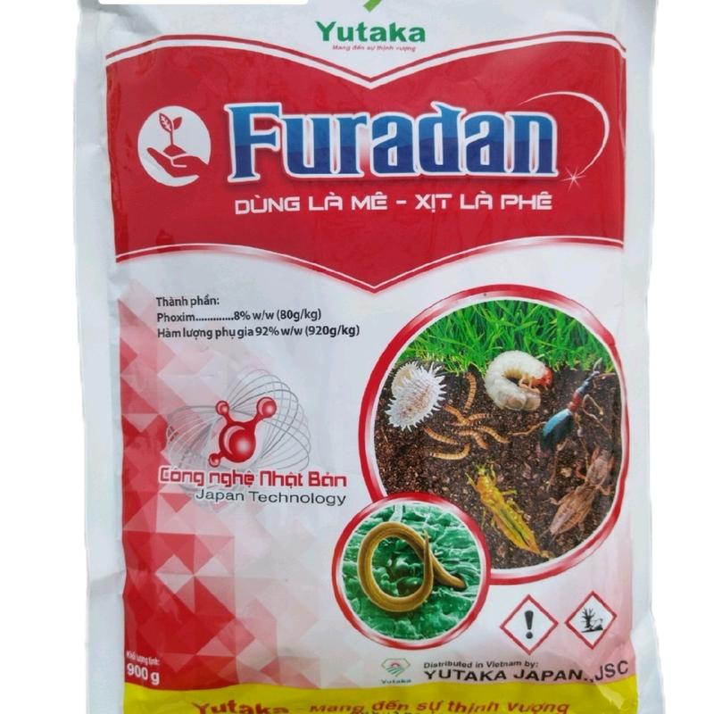 Phân bón Furadan Yutaka (công nghệ Nhật Bản) dạng hạt dùng để rãi tuyen trung cho cây 900g