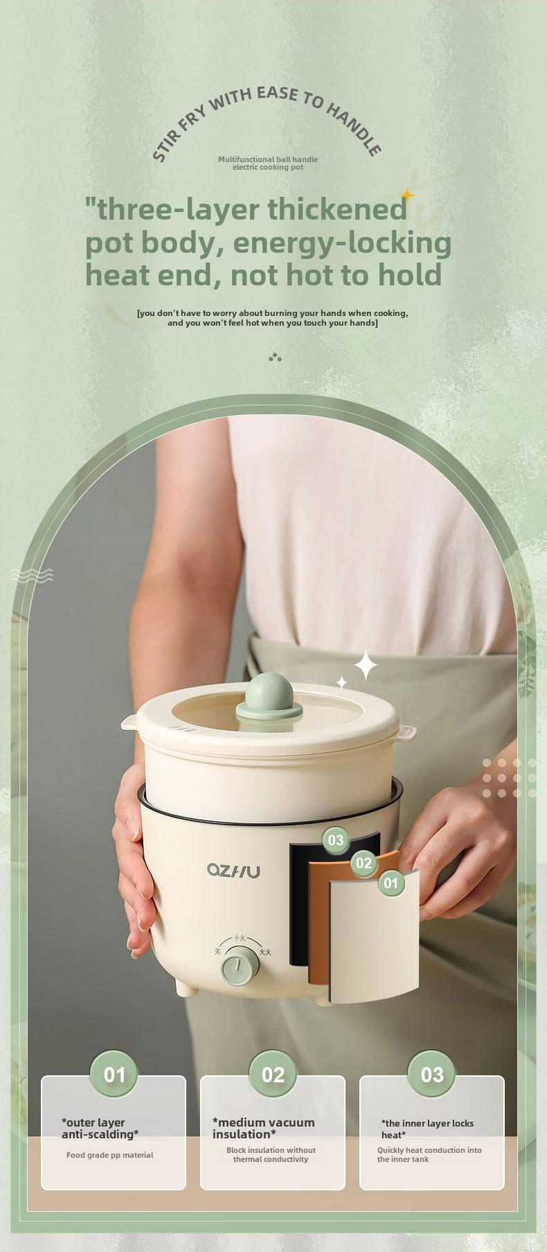 Product Introduction of Versatile All-in-One Pot for Couples in Apartments Cookware 16