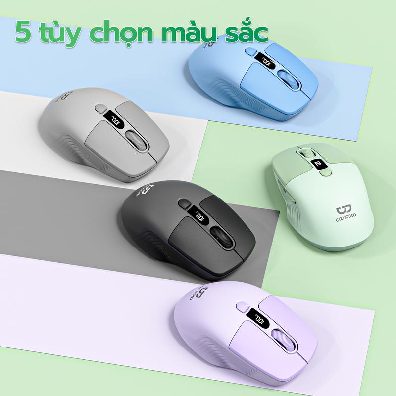 Product Introduction of (GOOJODOQ* Bo Trần) Chuột EWEADN Q1 Có Bluetooth Chế Độ Kép Trang Bị Màn Hình Pin, Nút Tắt Tiếng , 5 Màu Sắc, Hỗ Trợ Win, Mac, Android, IOS 2