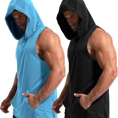 Cut off hoodie workout best sale