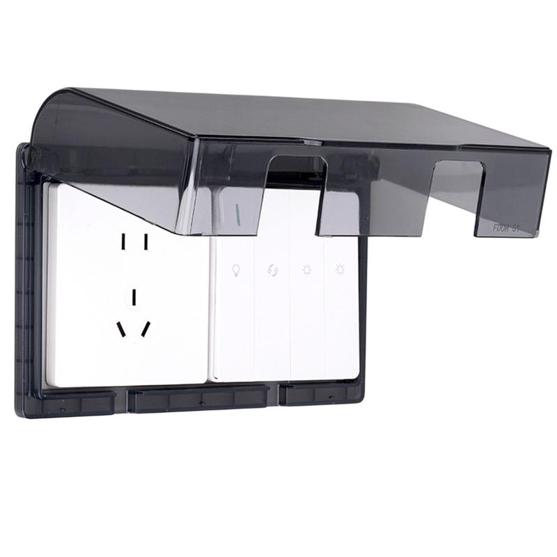 Bathroom Socket Waterproof Cover Wall Panel Protective Hood Splash-Proof Power 4