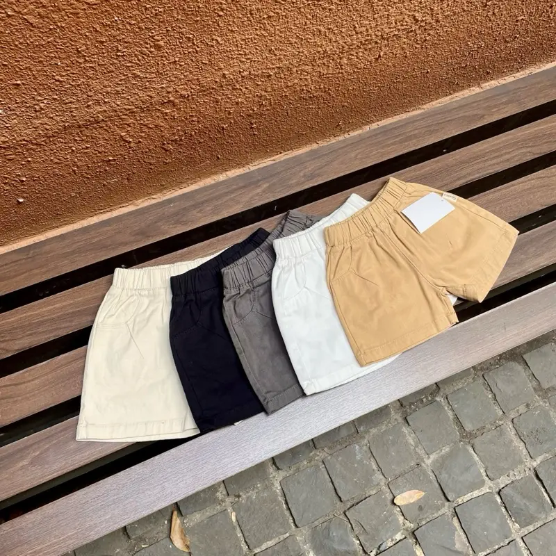 Quần đùi kaki bé trai phong cách Hàn Quốc quần sooc bé trai quần cộc bé trai