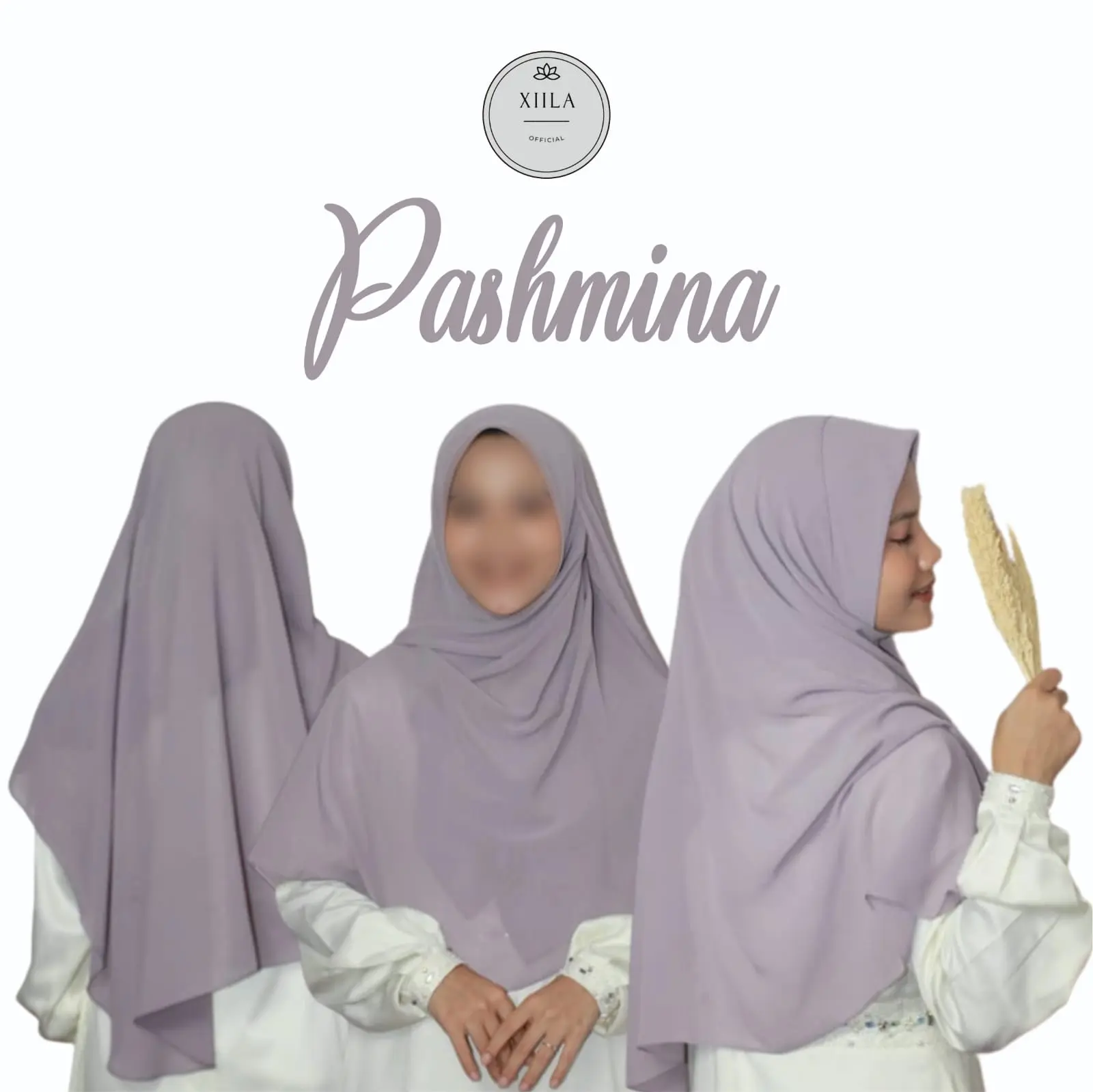 (ORI By Xiila) Pashmina Syar'i segiempat malay 2in1 160x130cm premium 100gsm size JUMBO
