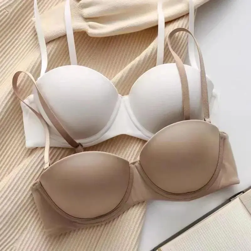 Bras for Women  Intimate Deep V Padded Bras Invisible Underwear Push Up Bra 1/2 Cup Comfort Brassiere Simple Lingerie