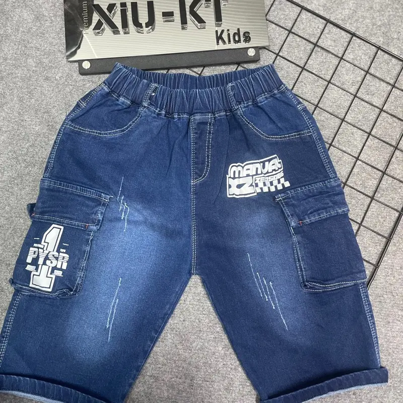Quần bò túi hộp dành bé trai co giãn {1} size25-40kg jean be 2