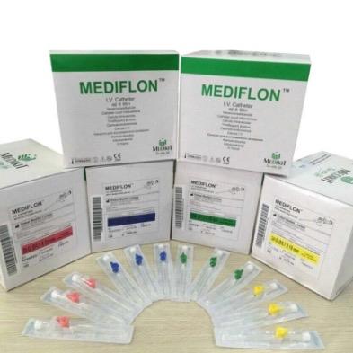 Hộp 100 cây kim luồn tĩnh mạch Mediflon, có cổng tim thuốc 0