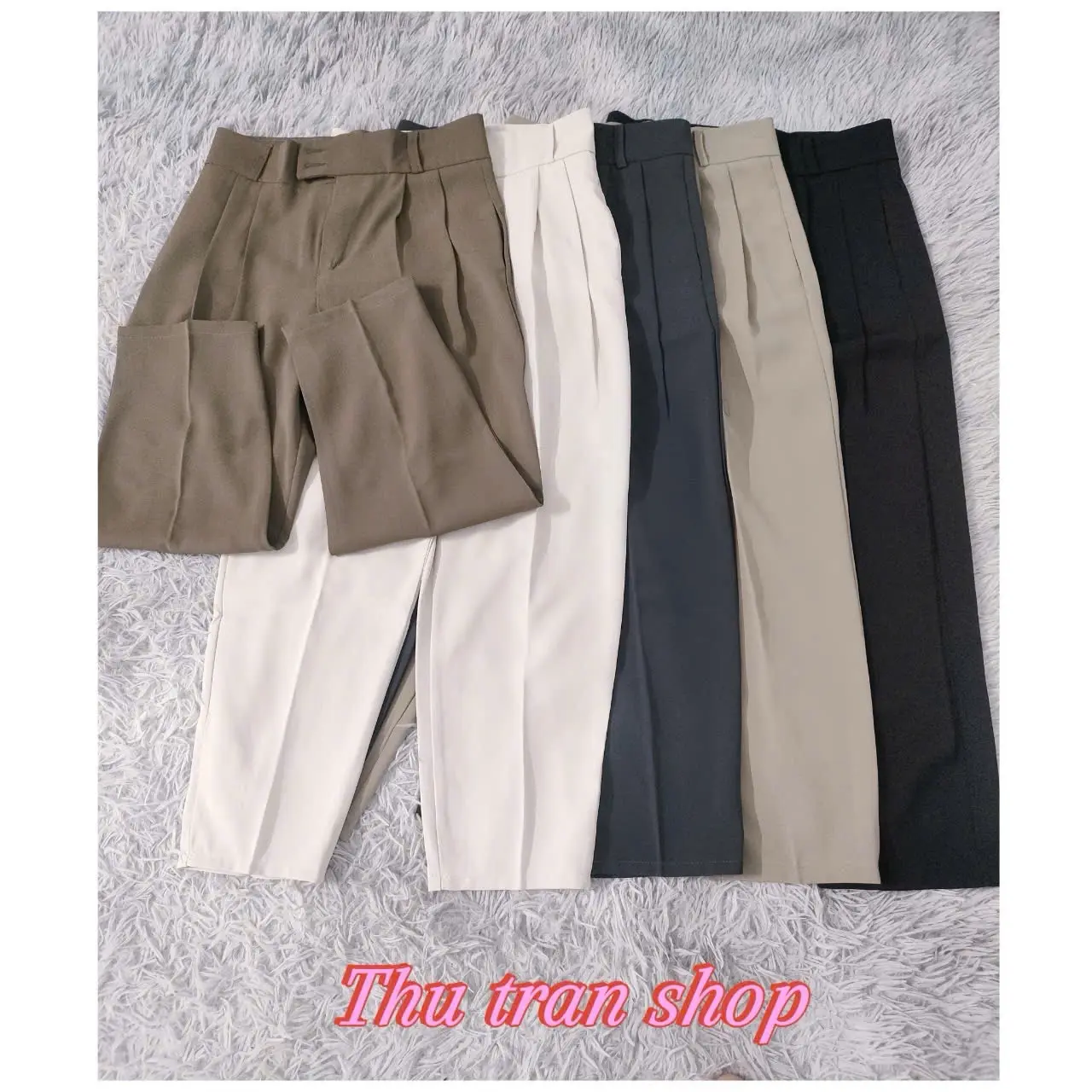 QUẦN BAGGY CHẤT LIỆU VẢI GOLD NHẬT BẢN CẠP CAO 5CM Nữ
