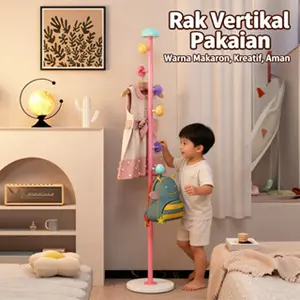 Rak Baju Minimalis Putih 166cm x 100kg Berbahan Kualitas: Desain Keras, Ruang Panas, Praktis & Tahan Lama, Ideal untuk Ruangan Apa Saja