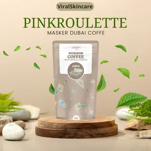 Masker Dubai Coffee 60gr by PinkRoulette - Masker Wajah Organic Mencerahkan Menghilangkan Flek Hitam