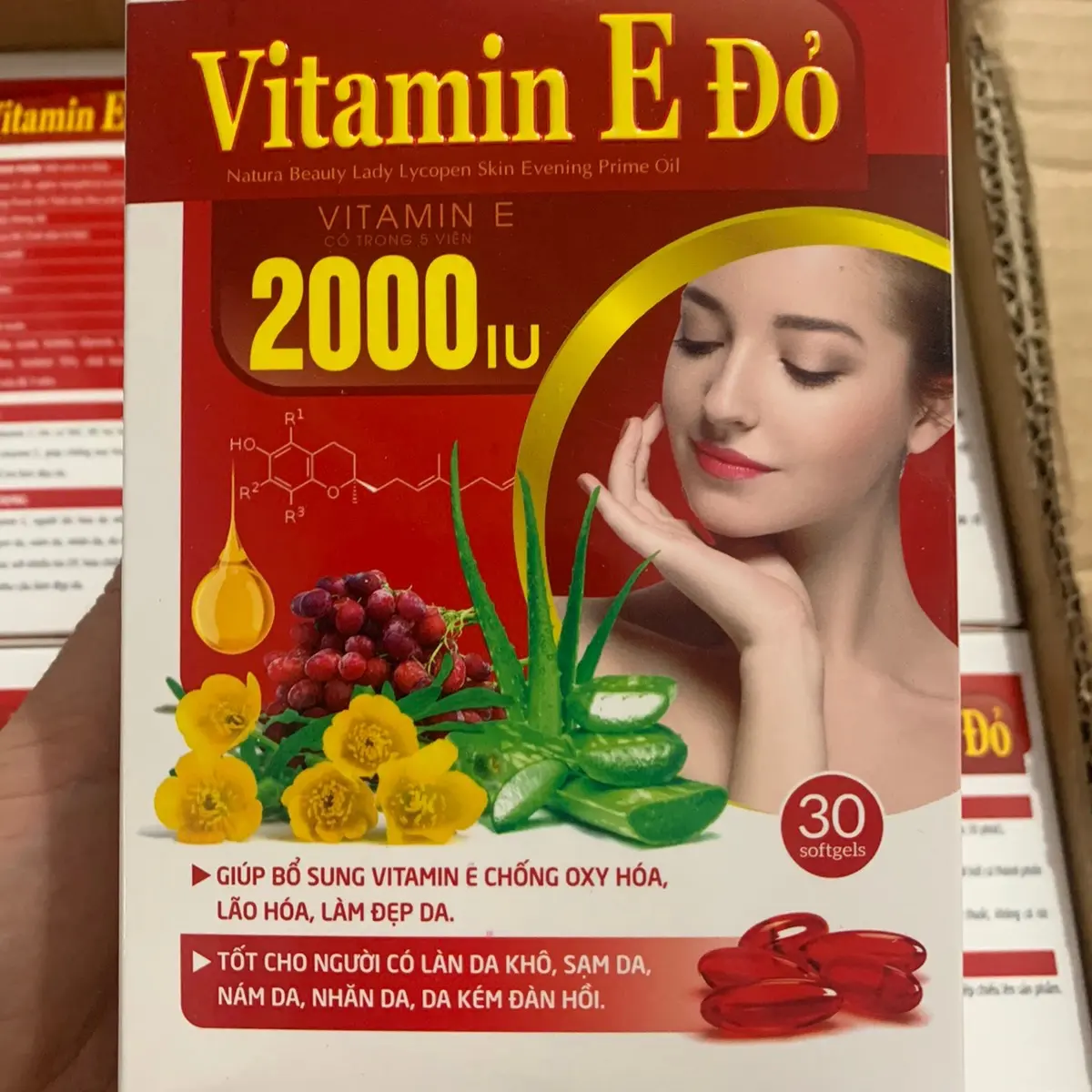 COMBO 3h VITAMINE ĐỎ 200 IU tinh dầu gấc và hoa anh thảo