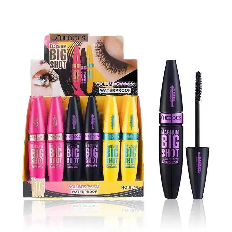 Eyelash Mascara Waterproof Mascara Thick Fiber Long Curl Silicone Brush Mascara  Makeup Kit Long Lasting Natural Curling Cosmetic