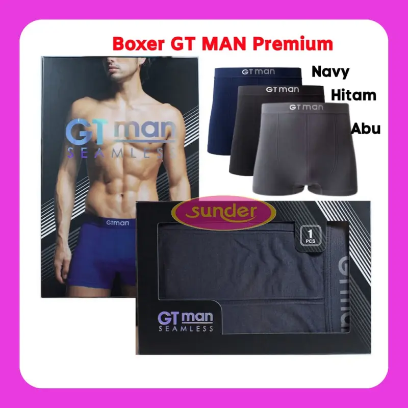 Boxer Pria Gt Man ORI A05 M L XL XXL Jumbo Celana Dalam Cowok Anti Iritasi Big Size Gemuk Gt Men Asli 1