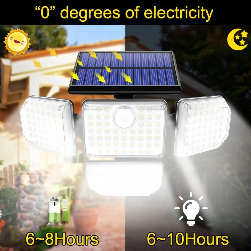 Solar Powered Outdoor Lights, Waterproof Wall Mounted LED Light, Exterior Wall Lamp for Garden Patio Yard Garage Decoration 2