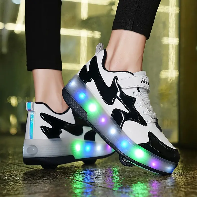 Heelys - giày labuci bánh xe đôi cho trẻ em, giày bánh xe cha mẹ - con cái, giày sạc led, giày lấp lánh cho trẻ em, cỡ 28-40 8