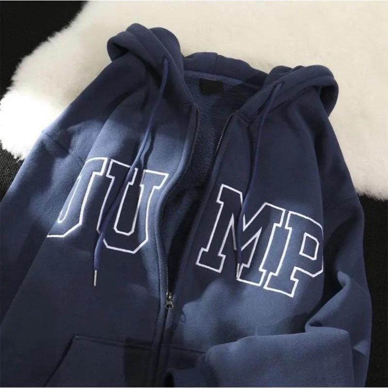 Áo Khoắc Nỉ JUMP Hoodie Form Rộng Nam Nữ Unisex Menswear Dài Tay 1