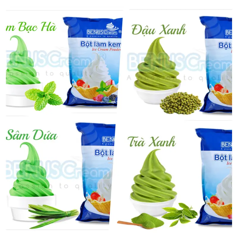 Bột làm kem tươi Cao Cấp hương Phúc Bồn Tử Benus - túi 1kg 4