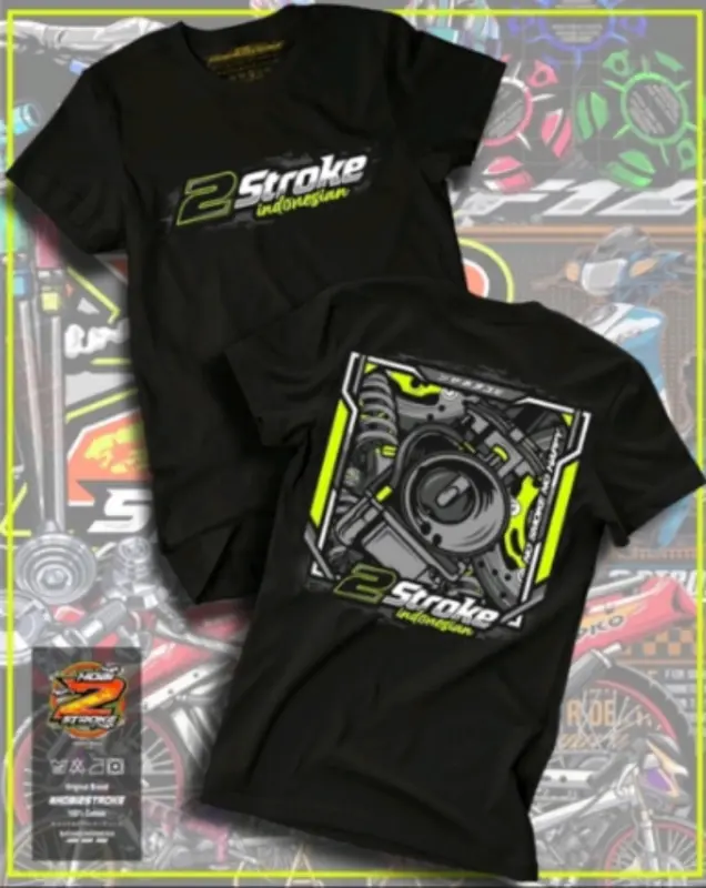 2STROKE - KAOS RACING JUMBO 2 STROKE KAOS JUMBO 3XL 4XL 5XL 6XL TERLARIS 2024 Baju Katun Pendek Oblong Nyaman Retro Casual 2