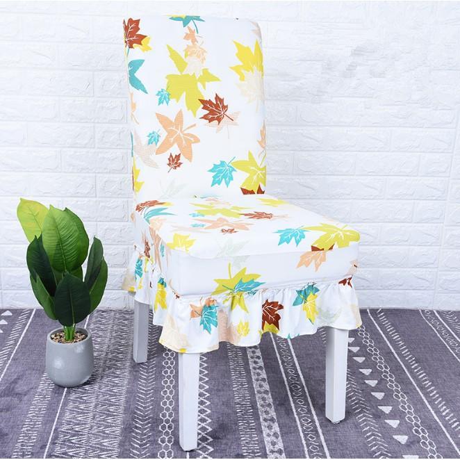Elastic Chair Cover Stretch Chair Skirt Sofa Cover Sarung Kerusi(Heat) Chair Cover Universal Back Cover Stool Seat Fabric Home Dining Chair Cushion Set Table Cover Elastic One-Piece Chair Cover 3