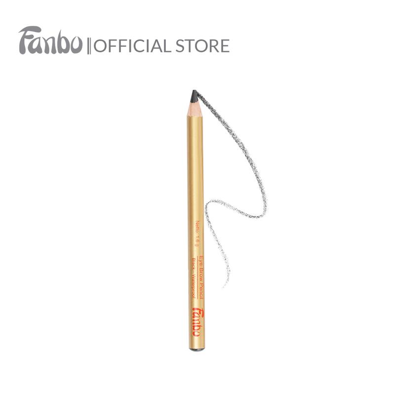 Fanbo Eyebrow pencil Gold - Pensil Alis - Waterproof - Mengandung Vitamin C & E sebagai Anti Oksidan  yang merawat kesehatan alis mata - Tidak Luntur - Limitied Edition - warna Natural - semua jenis kulit - Natural Look 2