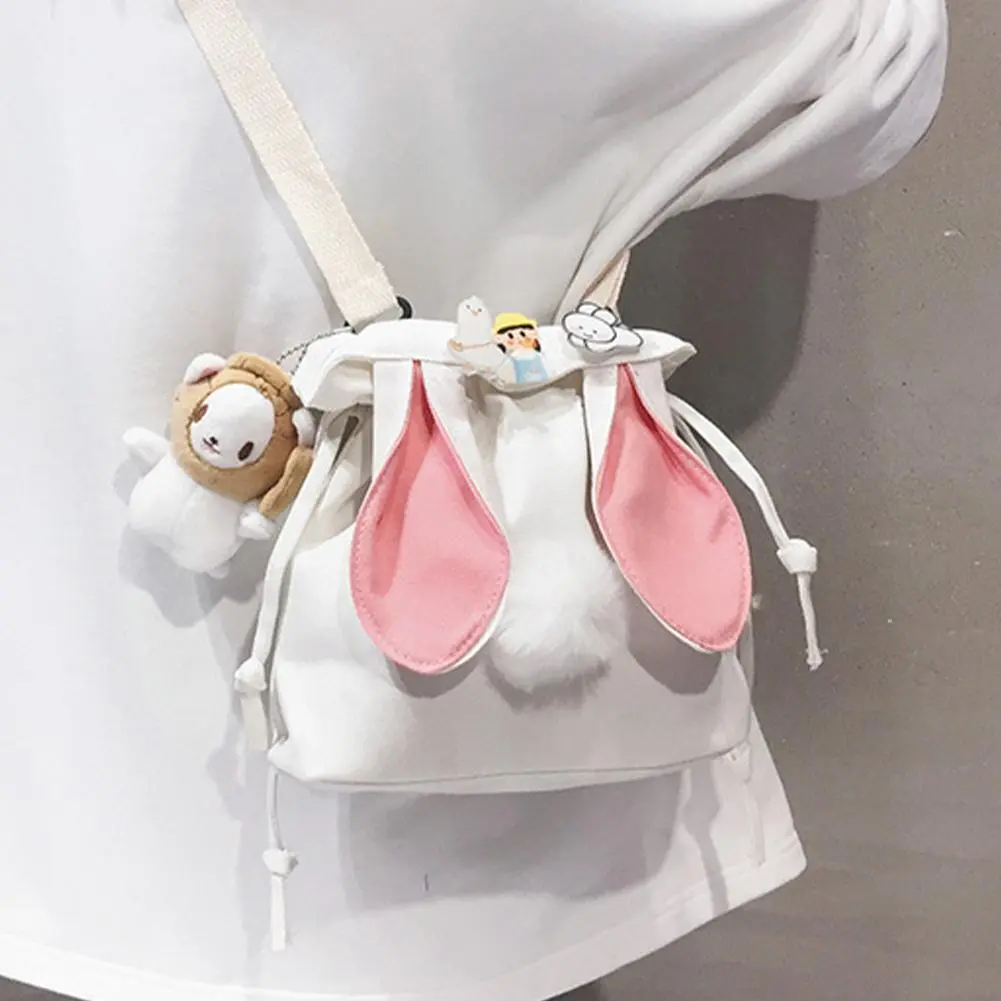 2024 New Fashion One-Shoulder Messenger Bag Cute Girl Bag Canvas Bag Women Kan Version Of The Wild
