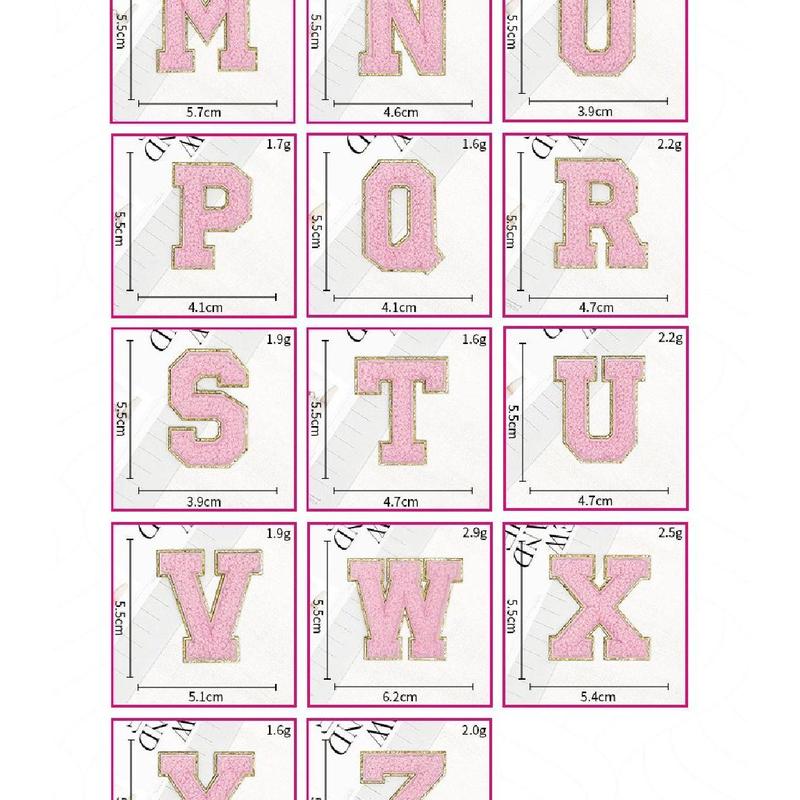 Product Introduction of 26pcs Coloured A~Z English Letter Clothes Stickers Patch Stickers Alphabet Adhesive Fabric Stickers DIY Towel Embroidered Fabric Applique on Clothes 26