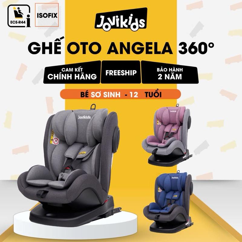  Ghế ô tô Jovikids Angela xoay 360 - R44 + isofix  cho bé cao 40 - 150 cm  