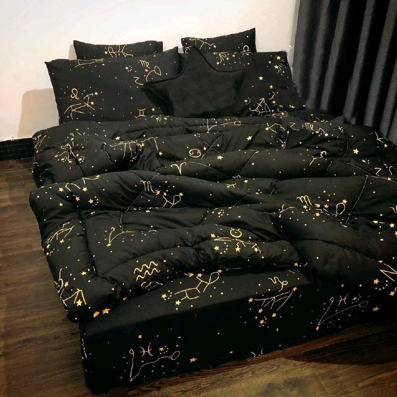 Bộ chăn ga 5 món và 4 món chăn phao đã có ruột + ga bọc nệm + 2 vỏ gối đầu + 1 vỏ gối ôm