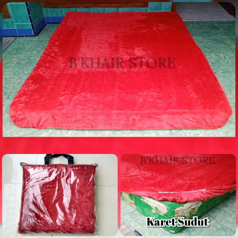SPREI BULU RASFUR - COVER KASUR BULU - SPRAI SPRINGBED 7