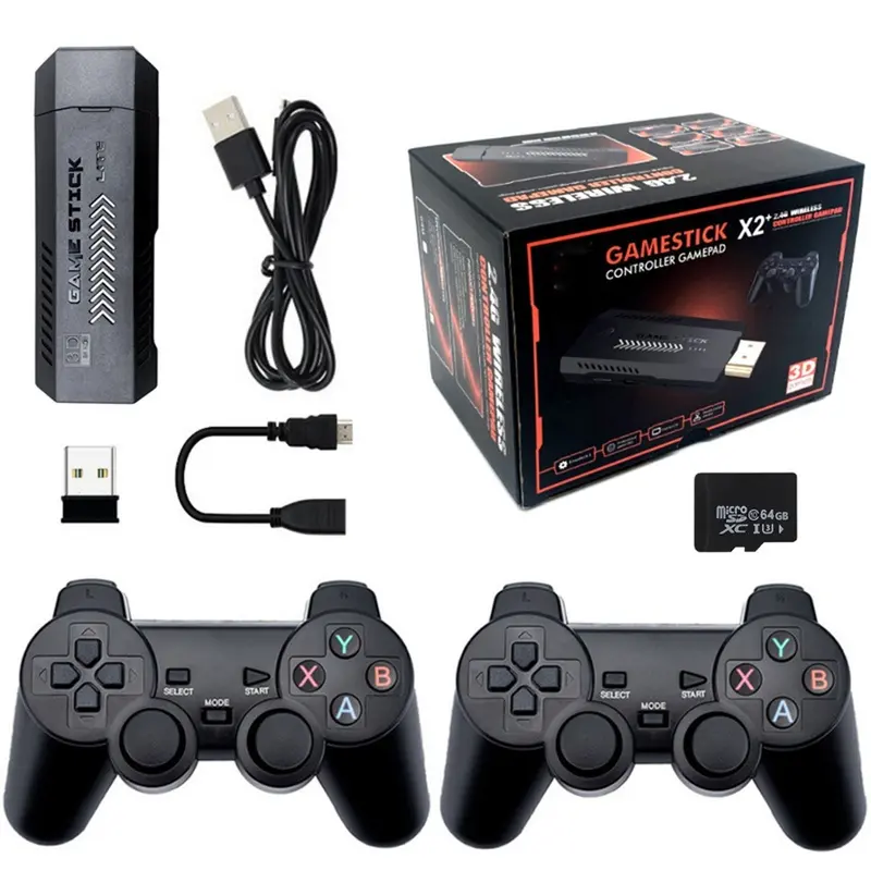 Máy chơi game Stick 4K X2 Pro 64/128GB HDMI điện tử 4 nút không dây cầm tay Chơi Điện Tử 1