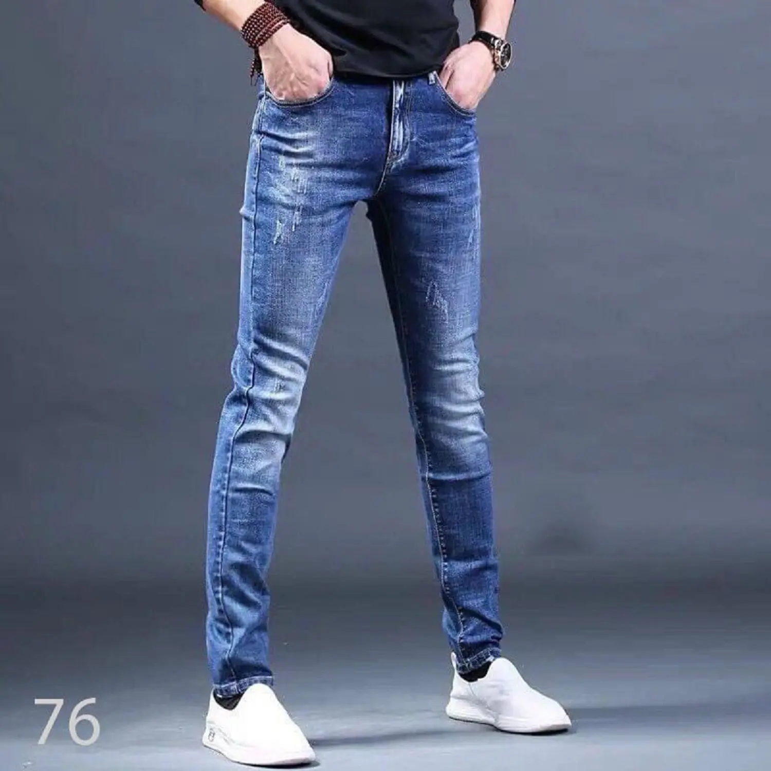QUẦN JEAN DÀI CO DÃN MÀU XANH ĐẬM CÀO MENSWEAR PANTS