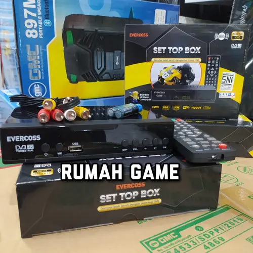 Evercoss STB Set Top Box Max Digital TV Receiver Full HD Garansi Resmi Kabel 1