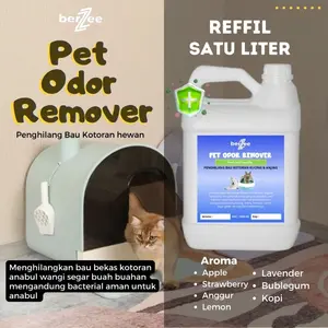PET ODOR Refill 1 Liter penghilang bau kotoran hewan pesing kandang kucing anjing hamster dll.