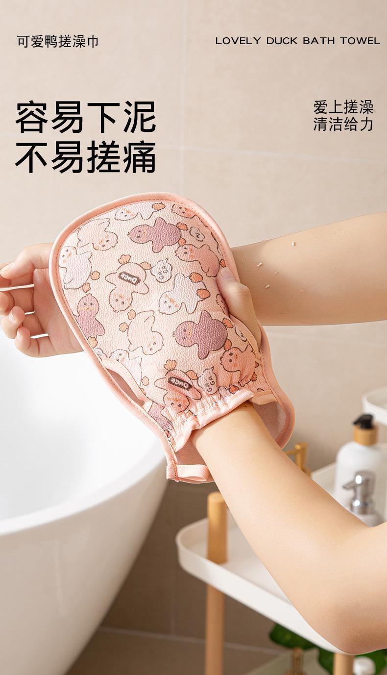 Product Introduction of Bath Towel Medium Sand Double-Sided Bath Towel Non-Hurt Skin Strong Mud Rubbing Special Painless Dusting Medium Sand Bath Towel-B292 9