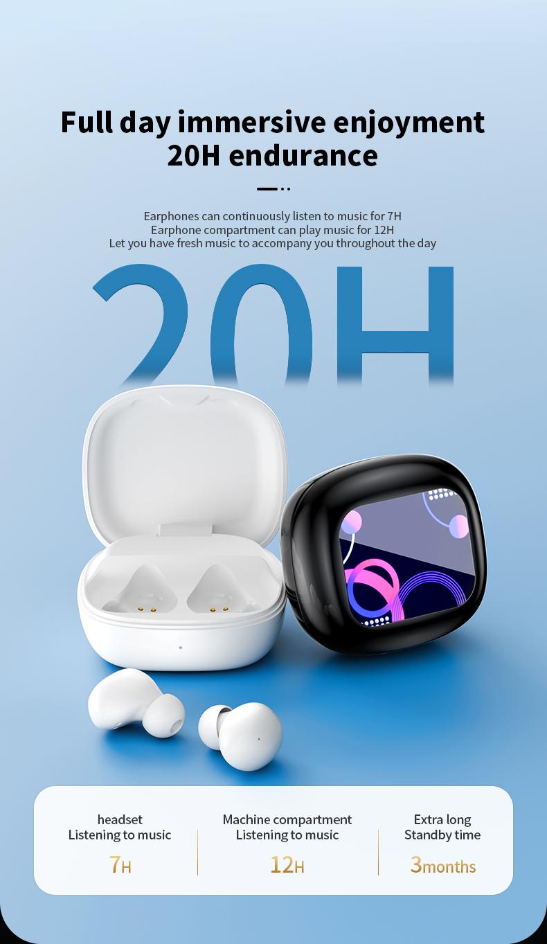 Product Introduction of For JBL S11 MP3 Player with wireless headphones,Full In Touch Screen Earphone Noise Cancelling InEar ENC Mic Earbuds 0