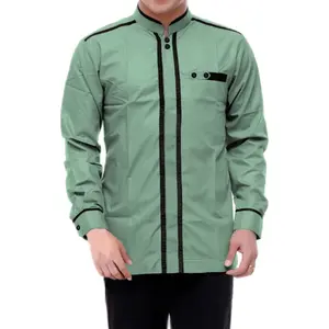 KOKO LIST KHTLW Baju Koko Pria Muslim Lengan Panjang Bahan Katun Toyobo Premium M L XL XXL XXXL